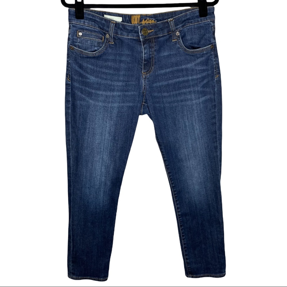 Kut From The Kloth Katy Boyfriend Denim Jeans Size 8P Dark Wash